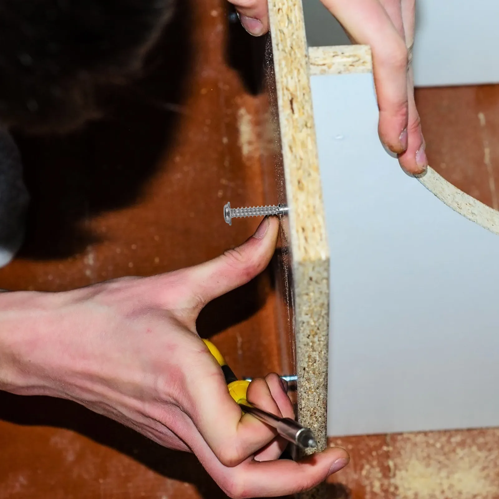 

340 шт. высококачественных саморезов из нержавеющей стали с крестообразным шлицем, высокопрочные, гладкие, без заусенцев, самонарезающие крепежные элементы для ремонта мебели и стен