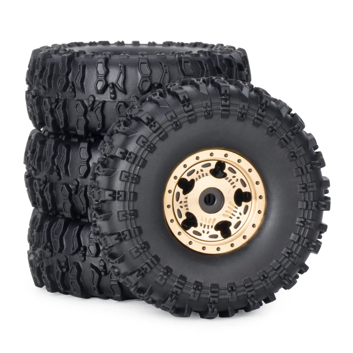 1 مجموعة 62 مللي متر 1.0 ''النحاس Beadlock محور عجلات الحافات الإطارات مجموعة ل 1/24 RC الزاحف سيارة محوري SCX24 AX24 FCX24 ترقيات أجزاء #5