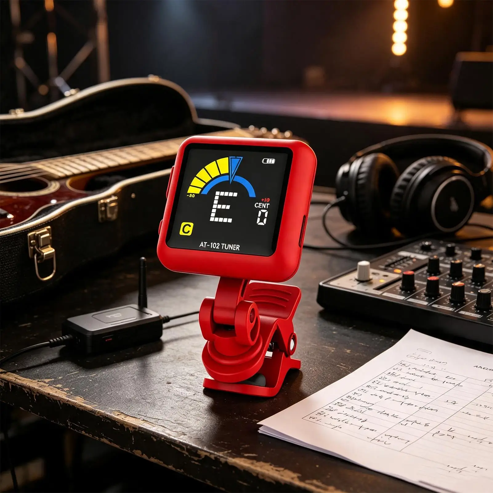 Rechargeable Guitar Tuner Rechargeable High-Sensitivity LCD Display Tool String Instruments Clip Tuner For Stage Studio