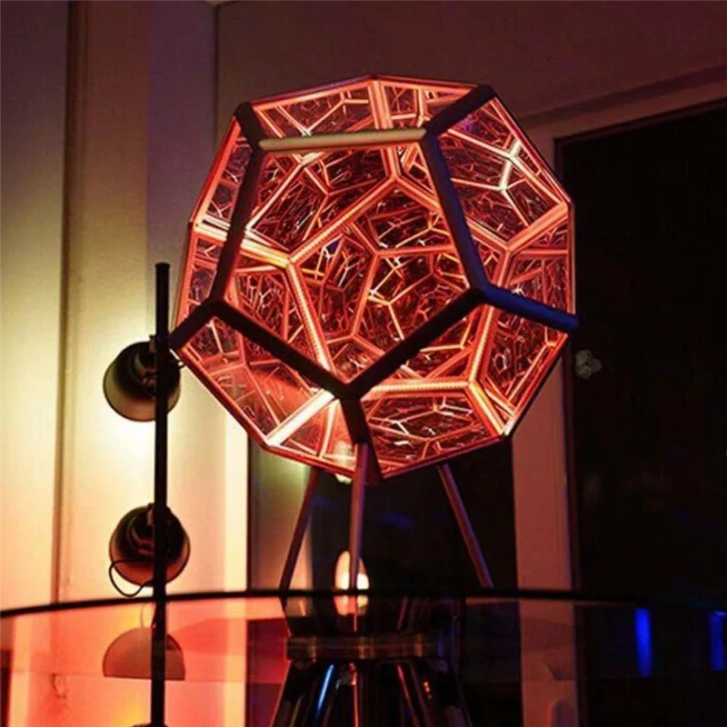 

A20F-1 Piece Infinity Dodecaedron Color Art Light Fantasy Geometry Space LED Art Lamp USB Charging Christmas Gifts Decorations