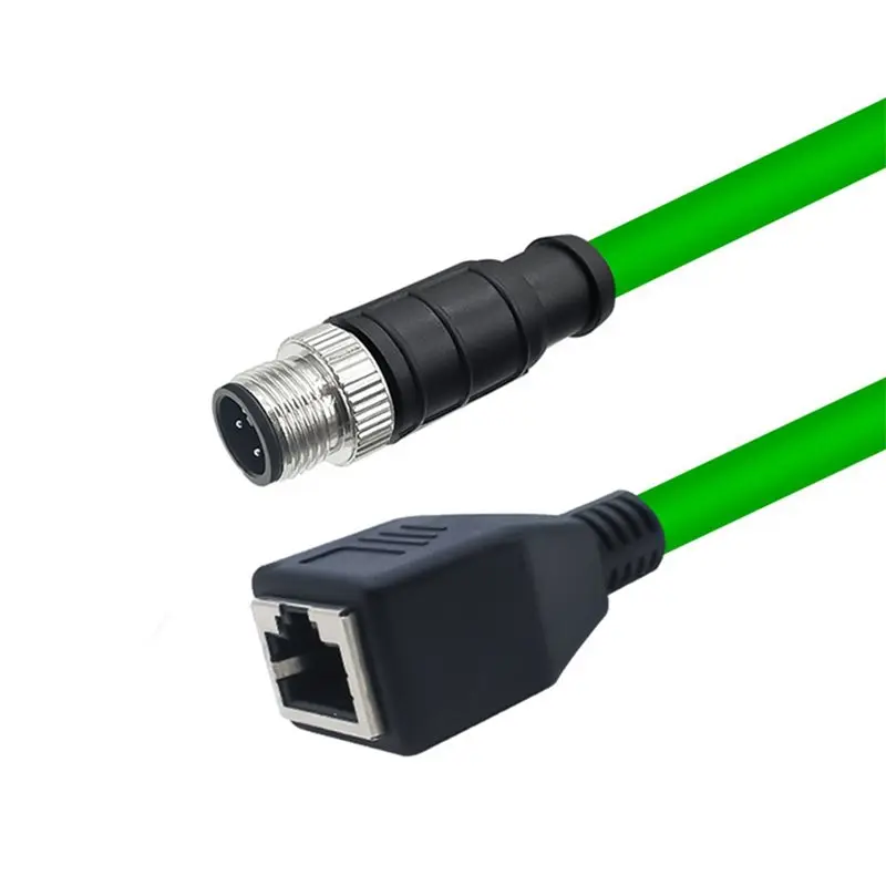 N35R- D Type RJ45 Industrial Line 4 Pin Male To RJ45 Female 1M