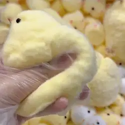 Handmade Yellow Big Chicken Plush Silicone Squishys Pinching Toys Cute Hen Chicks Taba Squeezing Toy Relief Pressure Gift