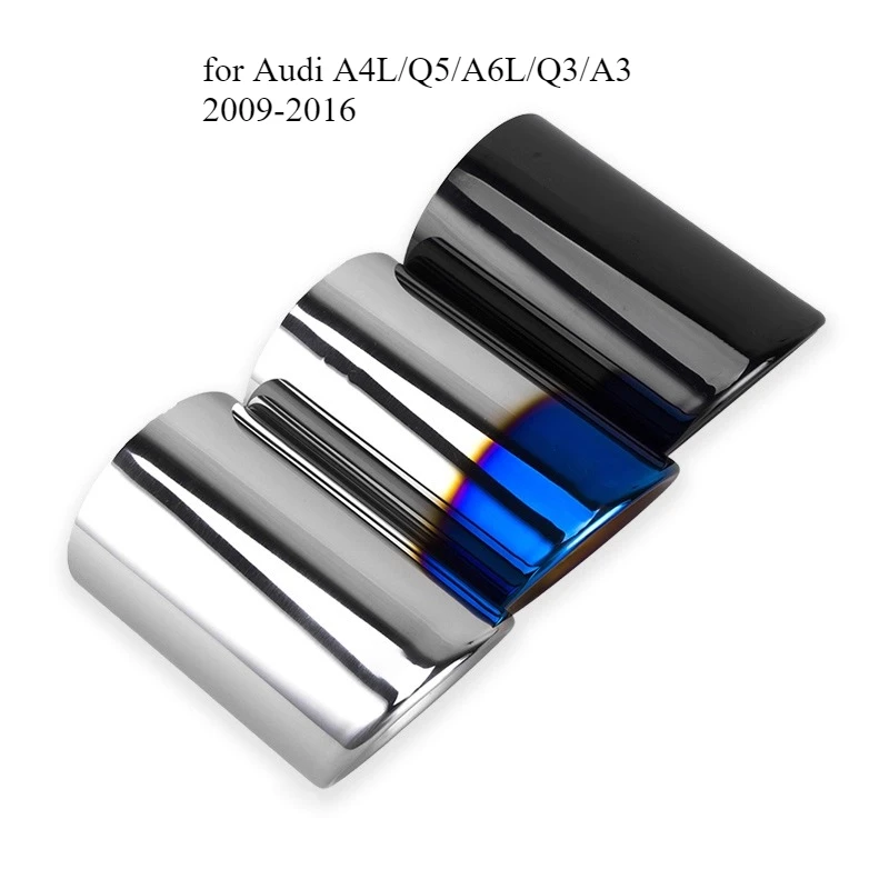 

Stainless Steel Exhaust Tip Cover for Audi A4L/Q5/A6L/Q3/A3 - Direct Fit Tail Pipe Upgrade (2009-2016 Models)