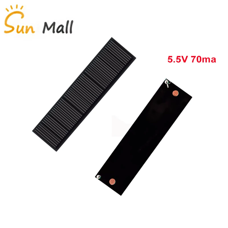 5,5 V 70 mA Mono-Solarpanel-Platten, Zellenstation, Energie, Powerbank-System, Photovoltaik, Camping