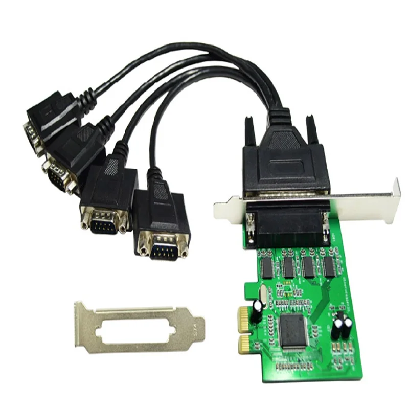 

4 port Serial RS232 RS-232 COM port to PCI-e Express PCIE Adapter with Cable 9904 Chip