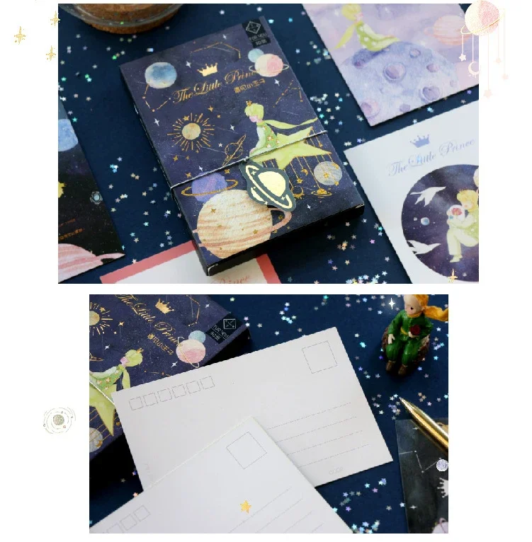 30pcs Prince Story Theme Design Card Multi-use As Scrapbooking Party Invitation DIY Decoration Gift Card Message Postcard