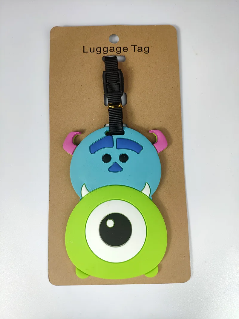 Disney Travel Accessories Luggage Tag Double Animals Suitcase Fashion Style Silicon Portable Travel Label  ID Addres Holder