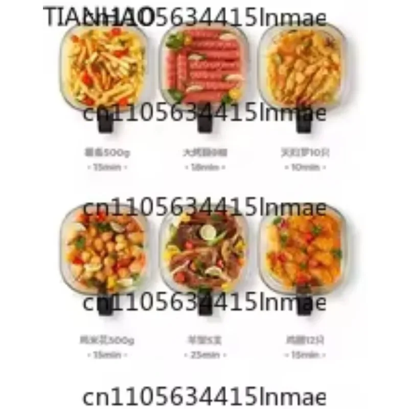 2026 New Air Fryer Oven Steamer 3 in 1 Smart No Flip Glass Basket Kitchen Appliance