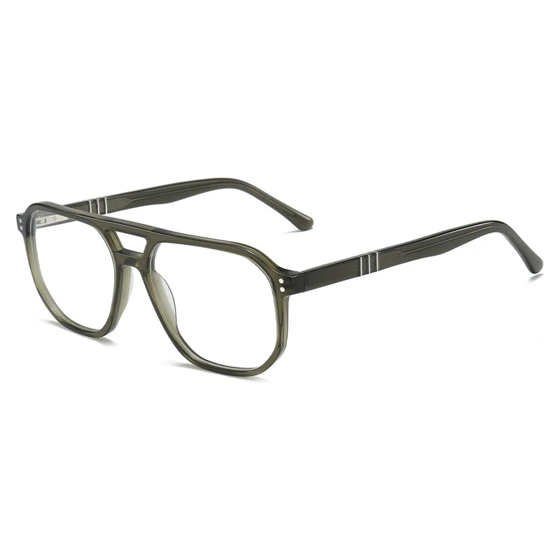 Fashion Brand Design Double-girder Pilot Oversized Acetate Frame Photochromic Anti Blue Ray Men Sunglasses Prescription Glasses - Image 4