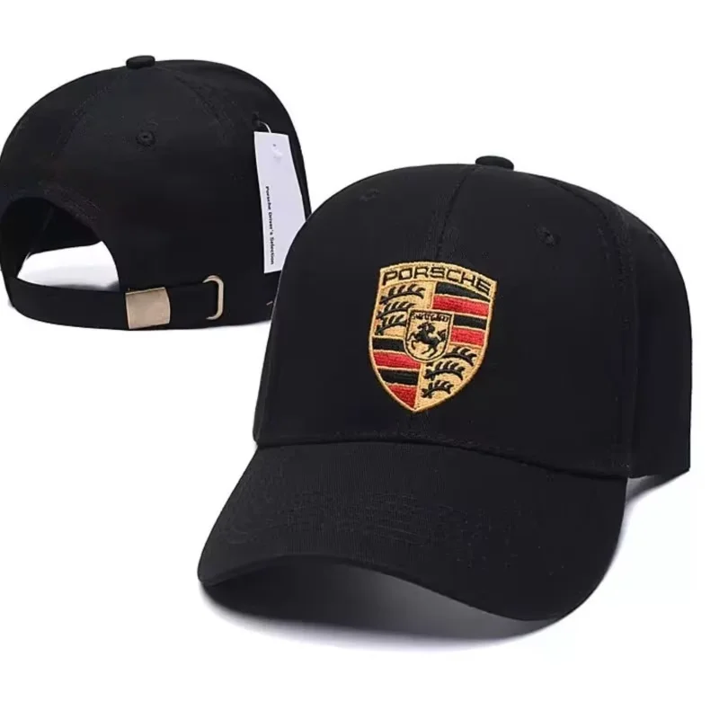 Embroidery Car Logo Snapback Baseball Cap Adjustable Casual Hats For Porsche 918 Taycan Panamera Cayenne Boxster Cayman