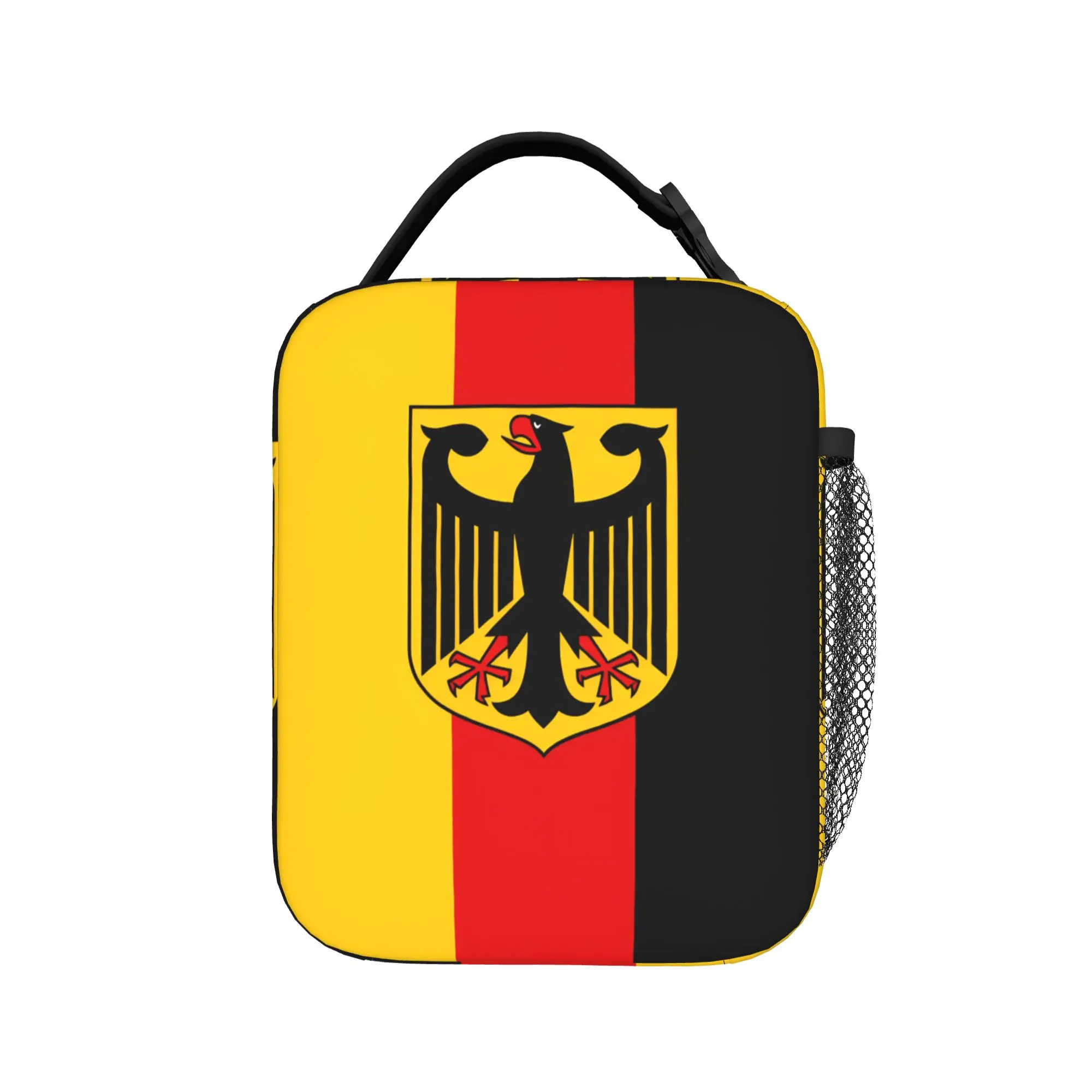 Vintage German Flag with Federal Eagle Lunch Bag  Fashion Lunch Box For Child Travel Portable Cooler Bag Thermal Lunch Bags