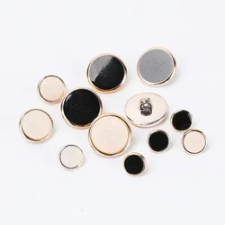 10pcs Beautiful Gold Color Buttons 11/15/21mm Durable Plastic Shank Buttons Clothes Sewing Accessories