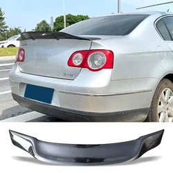 Spoiler for Volkswagen Passat B6 2005-2010 Carbon Fiber Auto Rear Trunk Wing Type R Ducktail Lip Accessories