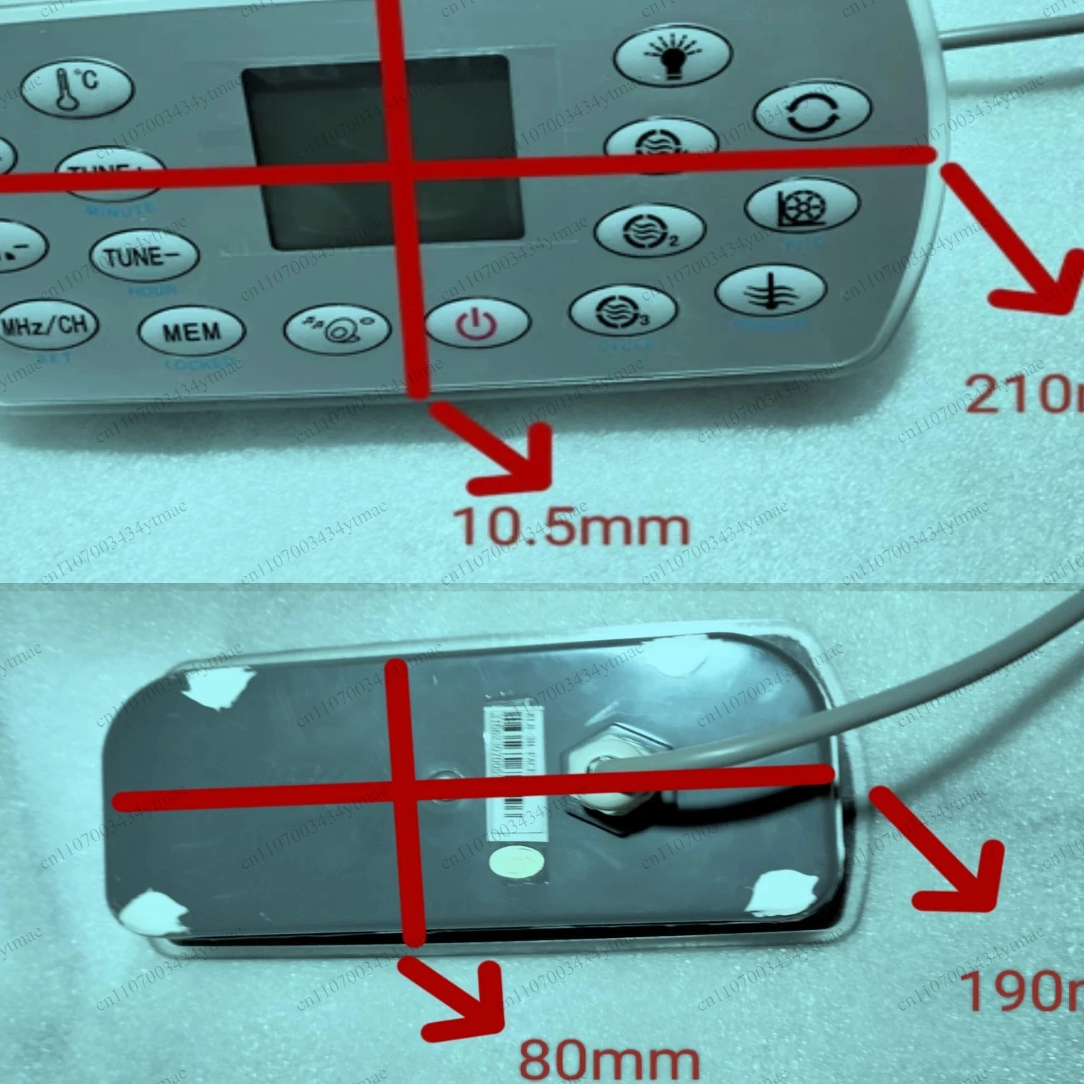 KL8-3H Spa Hot Tub Control Keypad Multi-model Compatible Hot Tub Topside Control Panel Replacement Parts