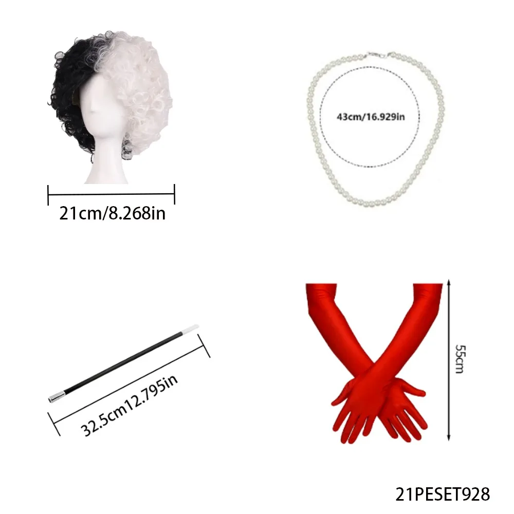 

PESENAR These Are Accessories for Evil Women Including Wigs Canes Gloves Etc Suitable for Themed Party Role-playing Occasions