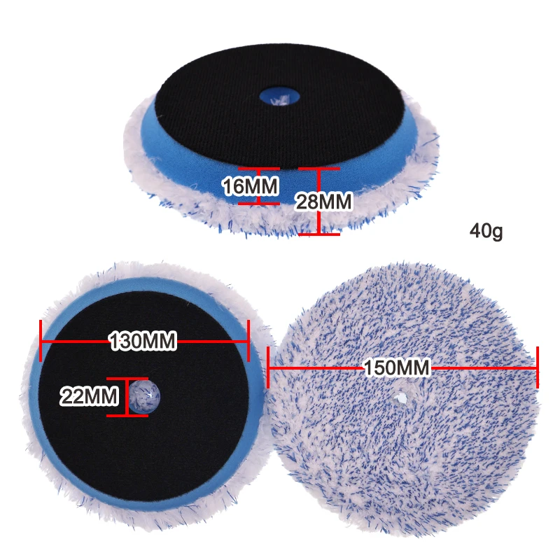 1/3/5Pcs 5Inch Microfiber Finishing Disc Soft Microfiber Wax Removal Pad for Dual Action Car Polisher Finishing Polishing Waxing