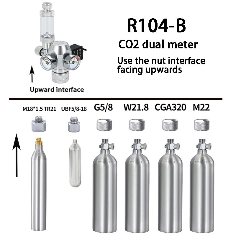 AC100-240V Aquarium CO2 Regler Elektromagnetisches Ventil Blasenzähler CO2 Steuerungssystem Aquarium CO2 Druckminderventil – Detail 7