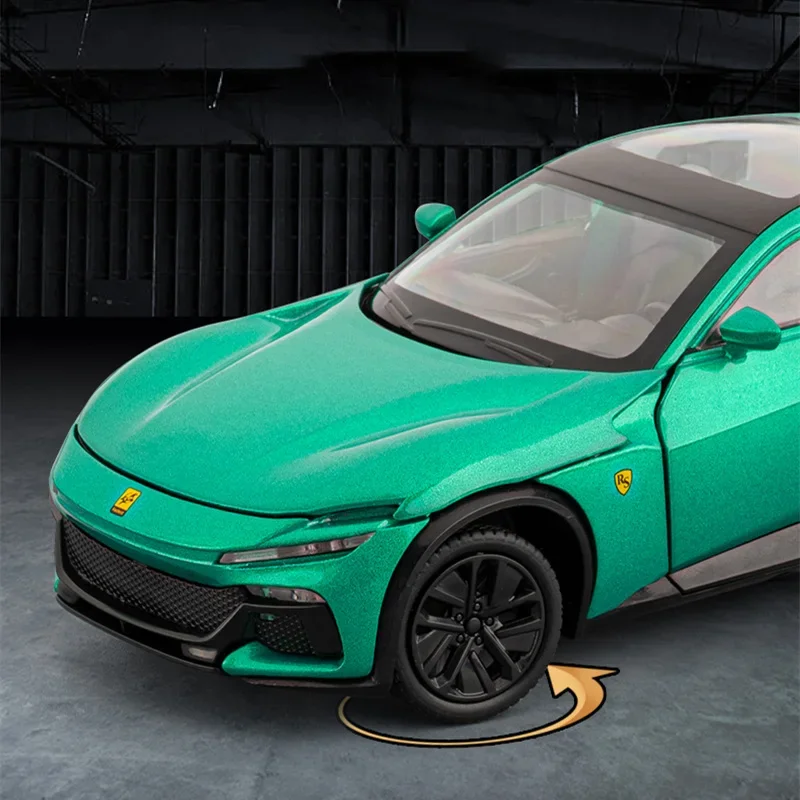 1:32 Purosangues FUV SUV سبيكة سيارة رياضية نموذج دييكاست المعادن سباق السيارات المركبات نموذج محاكاة الصوت والضوء لعبة أطفال هدية