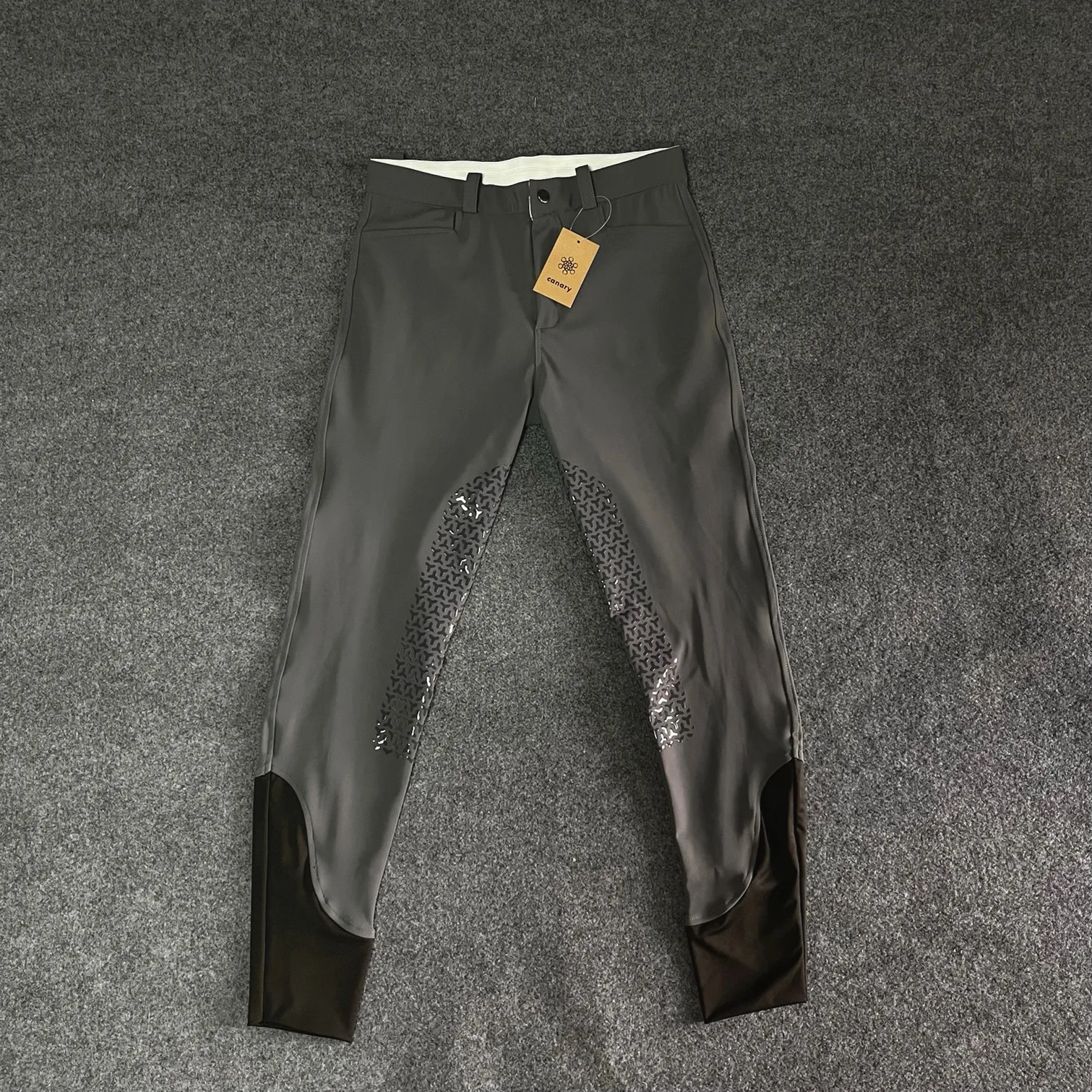 Silicone Non-slip Men's Breeches Equestrian Clothing Half Leather Horse Breeches