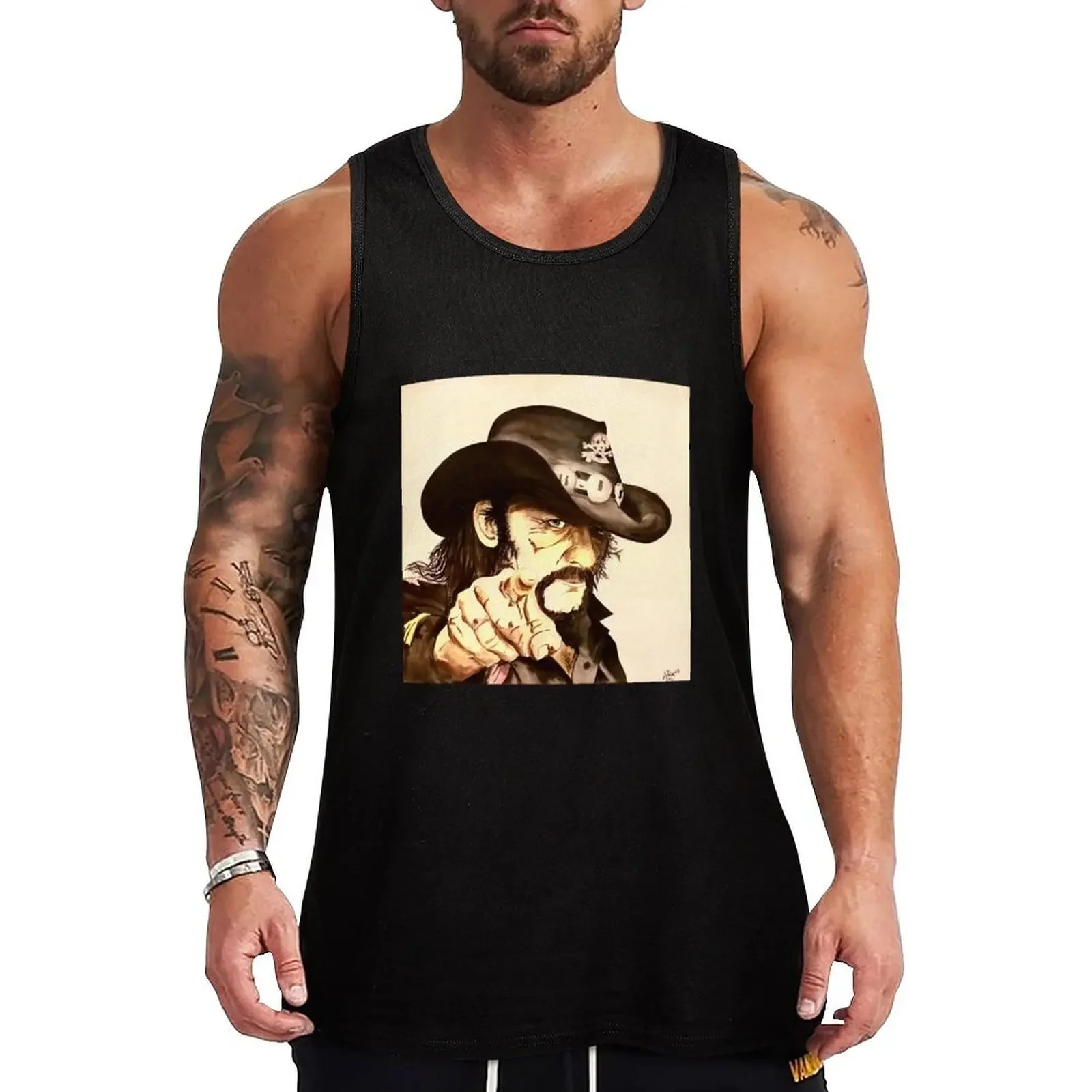 

Lemmy point Tank Top sleeveless vests gym t-shirts man Short sleeve