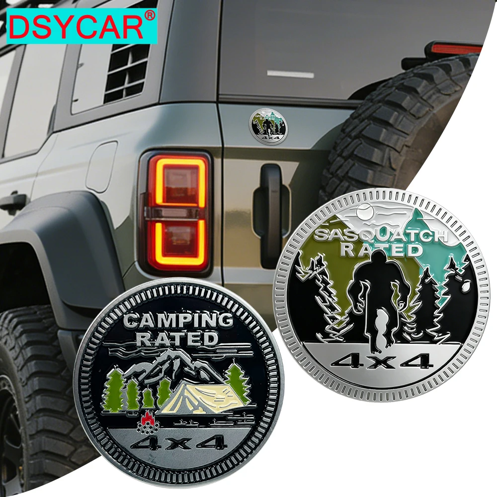 1PCS 4X4 Car Emblem Zinc Alloy 3D Badge with Adhesive – Cross Decal for Car, Truck, Window, Door, Toolbox, or Home Decor