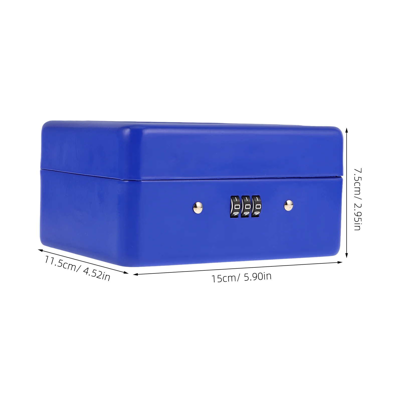 Caja de efectivo grande con cerradura, organizador de dinero de Metal grueso de 5,8 pulgadas, bandeja extraíble, lata de almacenamiento portátil para efectivo, caja fuerte para objetos de valor
