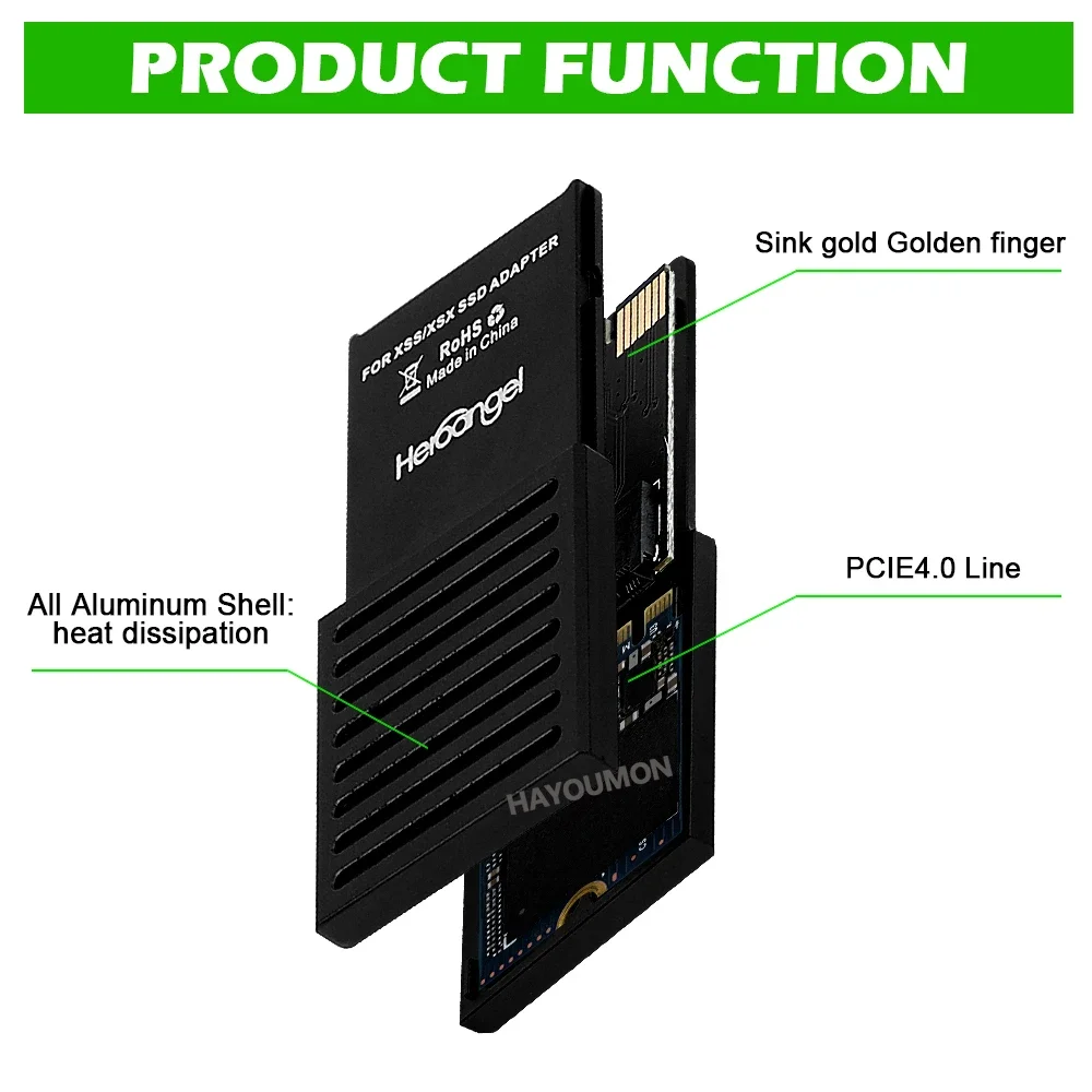 2026 NEU Für Xbox Series X/S SSD-Adapter Erweiterungskarte Box Festplatten-Konvertierungsbox M2 NVME 2230 PCIE4.0 Serie – Detail 7