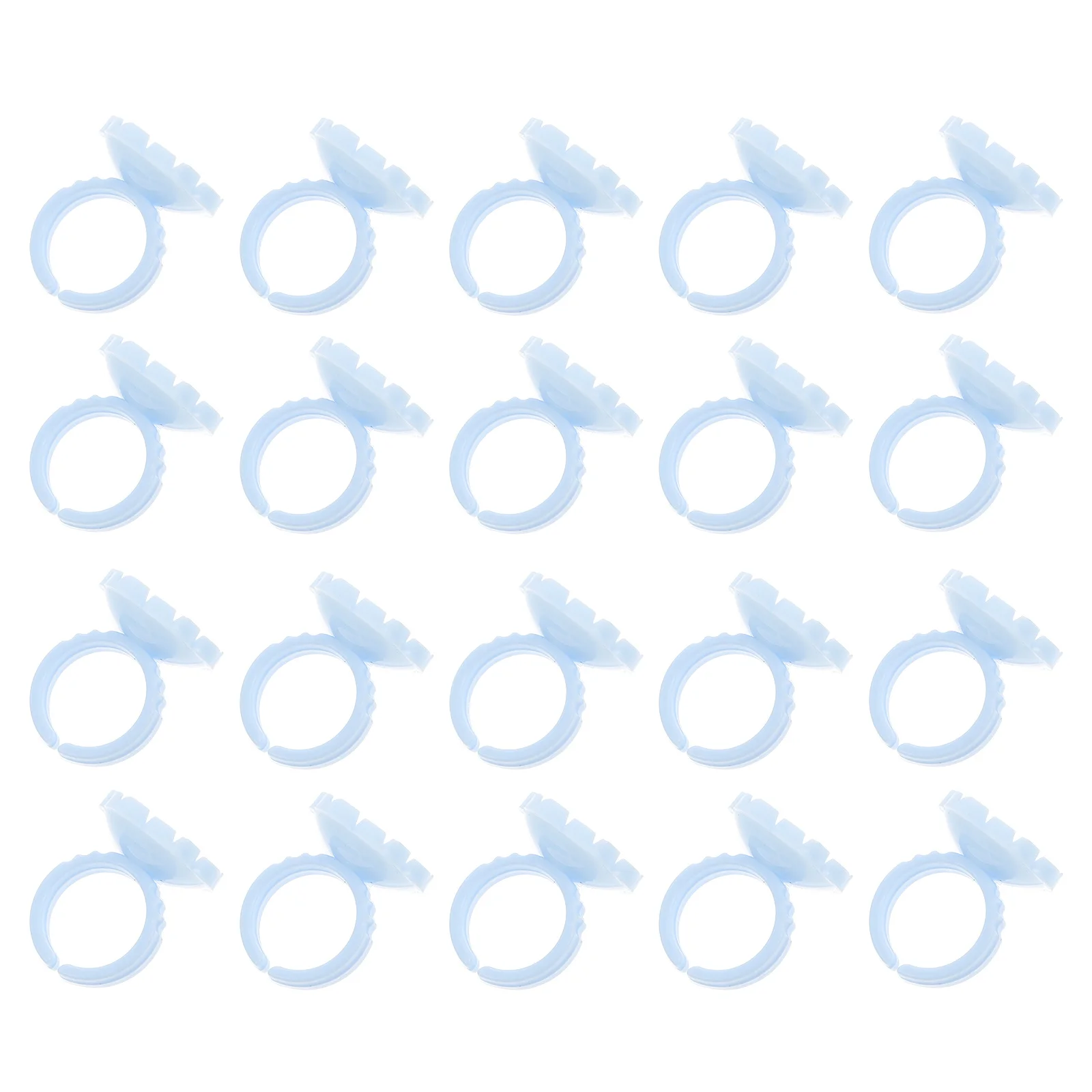 

100pcs Flower Ring Cup Glue Holder Eyelash Extensions Plastic Cups Beauty Salon DIY Lash Glue Ring Safe Hygienic Efficient Tool