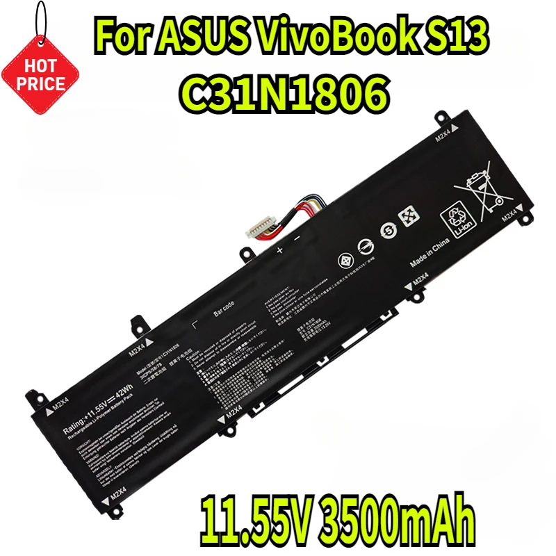 

11.55V 3500mAh C31N1806 Laptop Battery For ASUS VivoBook S13 S330F S330U S330UA S330FN S330FA X330FA X330FL X330UA K330 R330