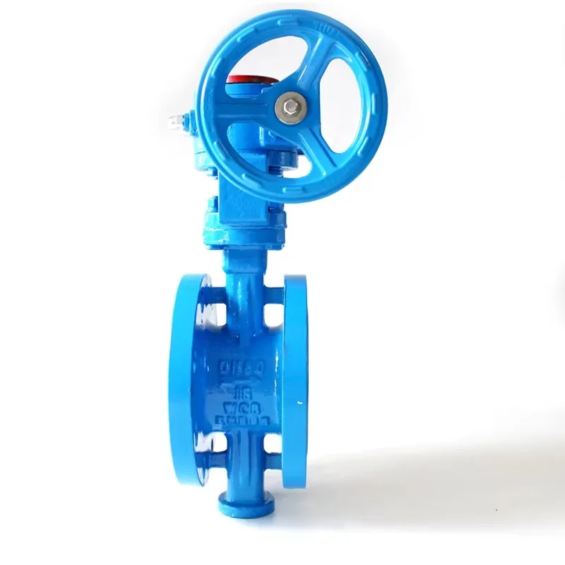 DN0-DN1500 شفة مزدوجة WCB الجسم المياه ثلاثة مع صمام الفراشة الثلاثي غريب الأطوار والعتاد الدودي