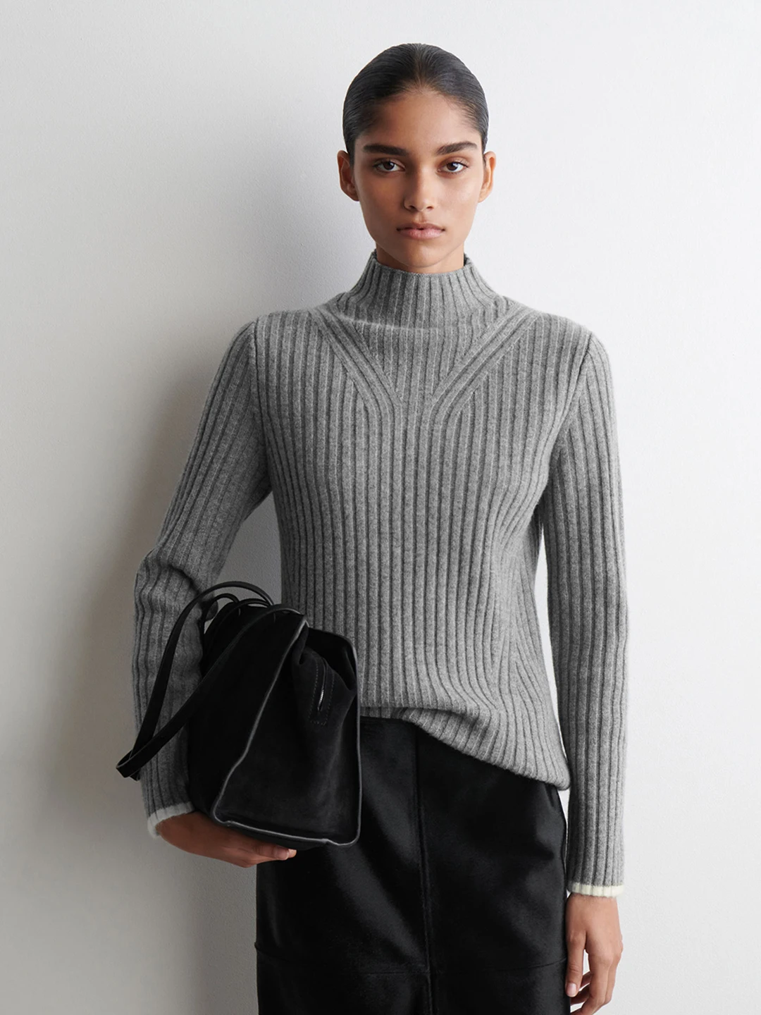 

Slim Fit Long Sve Knitted Sweater Simple Sle Autumn New Arrival Base Layer Cuff Ne Design Faionable Women's Top