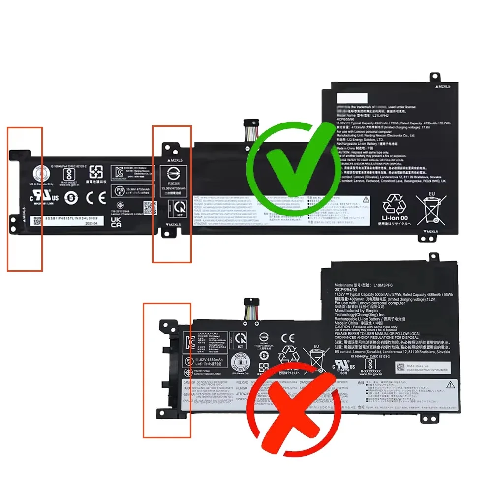 L21C4PH2 L21L4PH2 L21M4PH2 Battery for Lenovo Ideapad 5 15IAL7 82SF 15.36V 76Wh