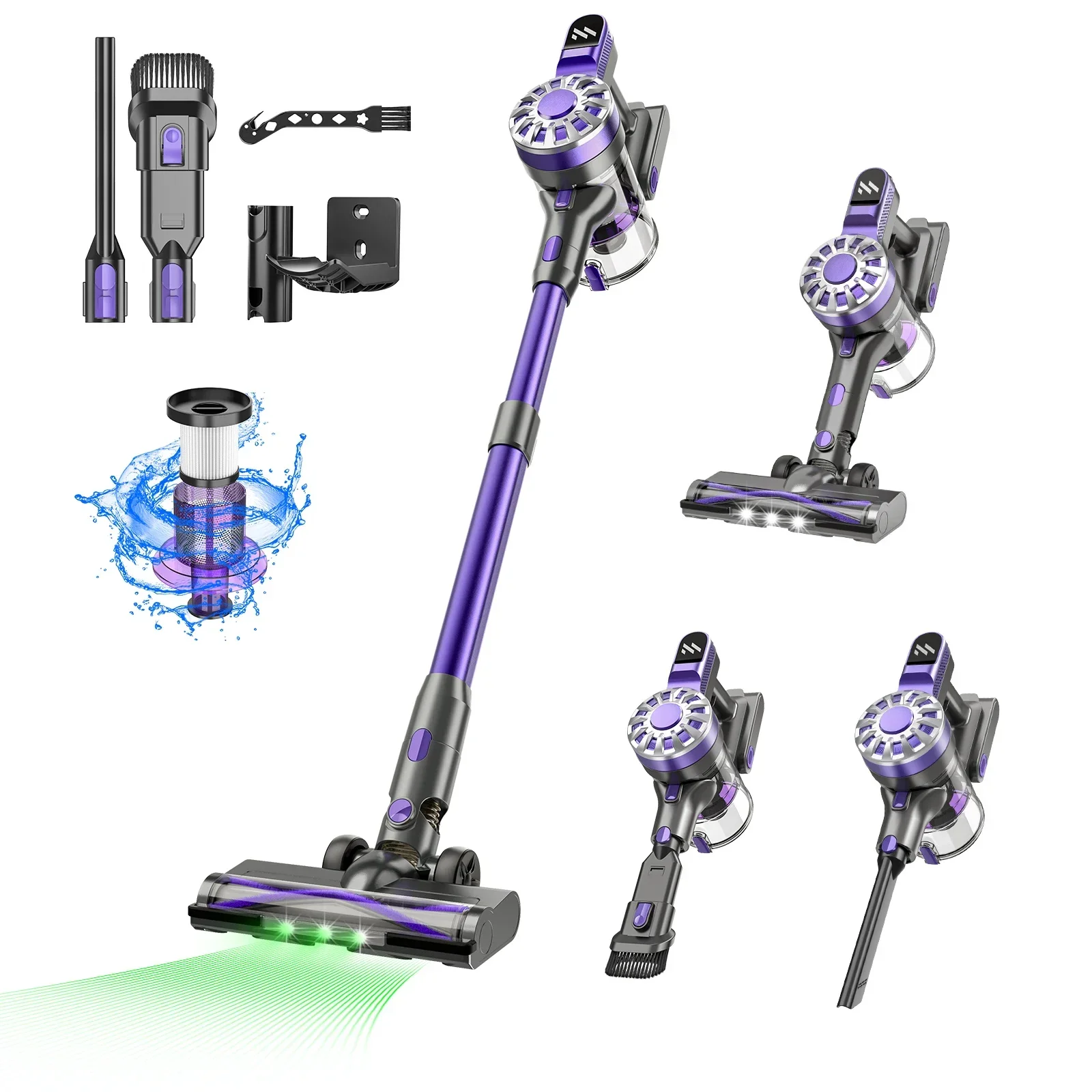 Versatile Lightweight Cordless Stick Vacuum Cleaner 40 Mins Long Runtime For Carpet & Hardwood Floors Pet Hair Upgrade Version