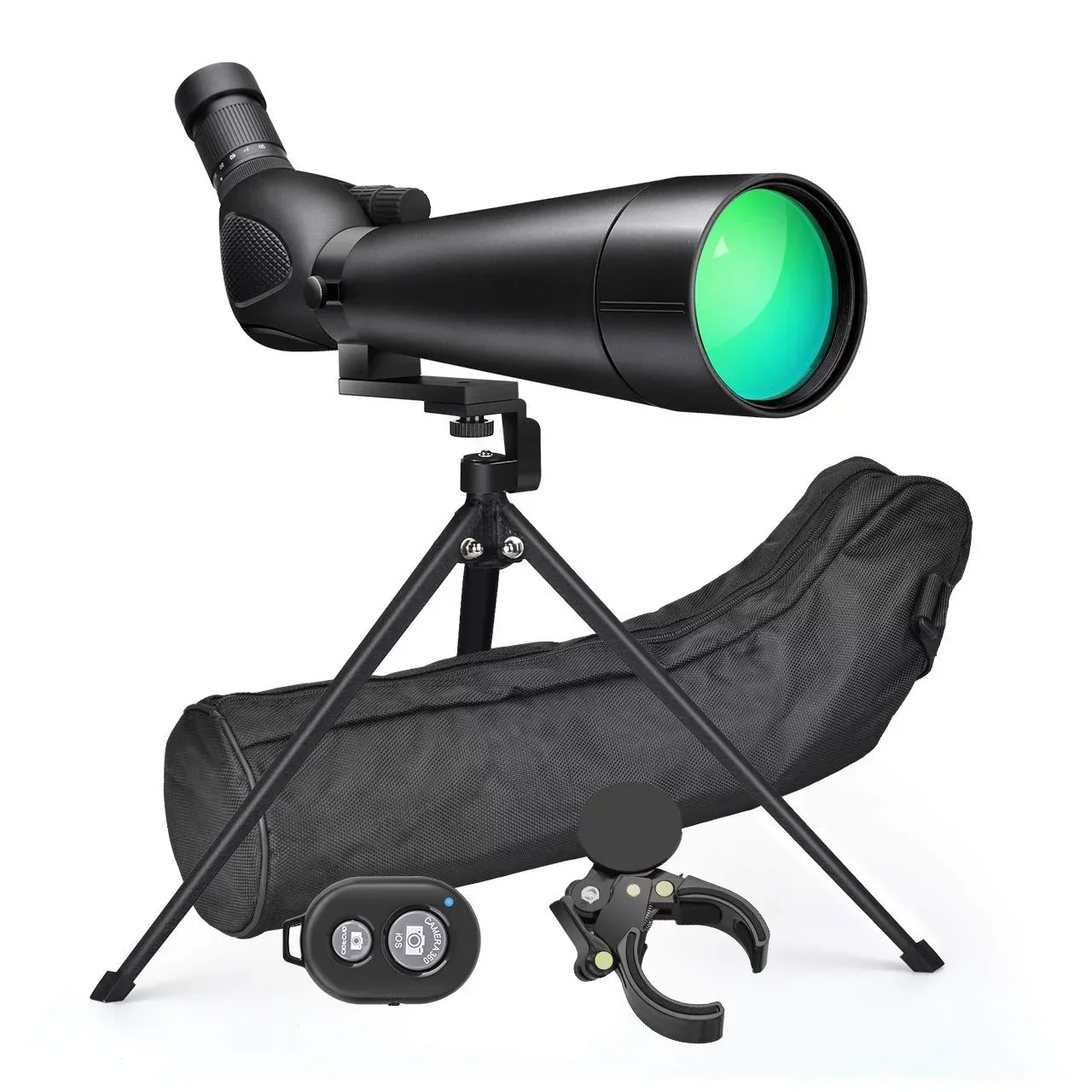 Hollyview Spotting Scope 20-60x80 ED Spotting Scope with Bak4 Prism for Hunting