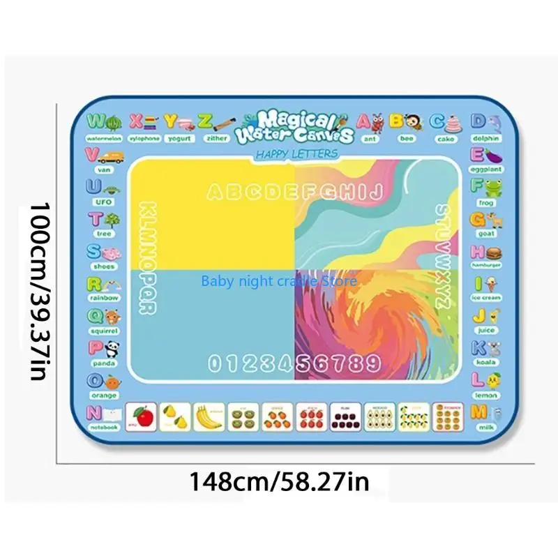 J2FF Doodling Mat reutilizable Mat pintura agua Toy para jardín infantes