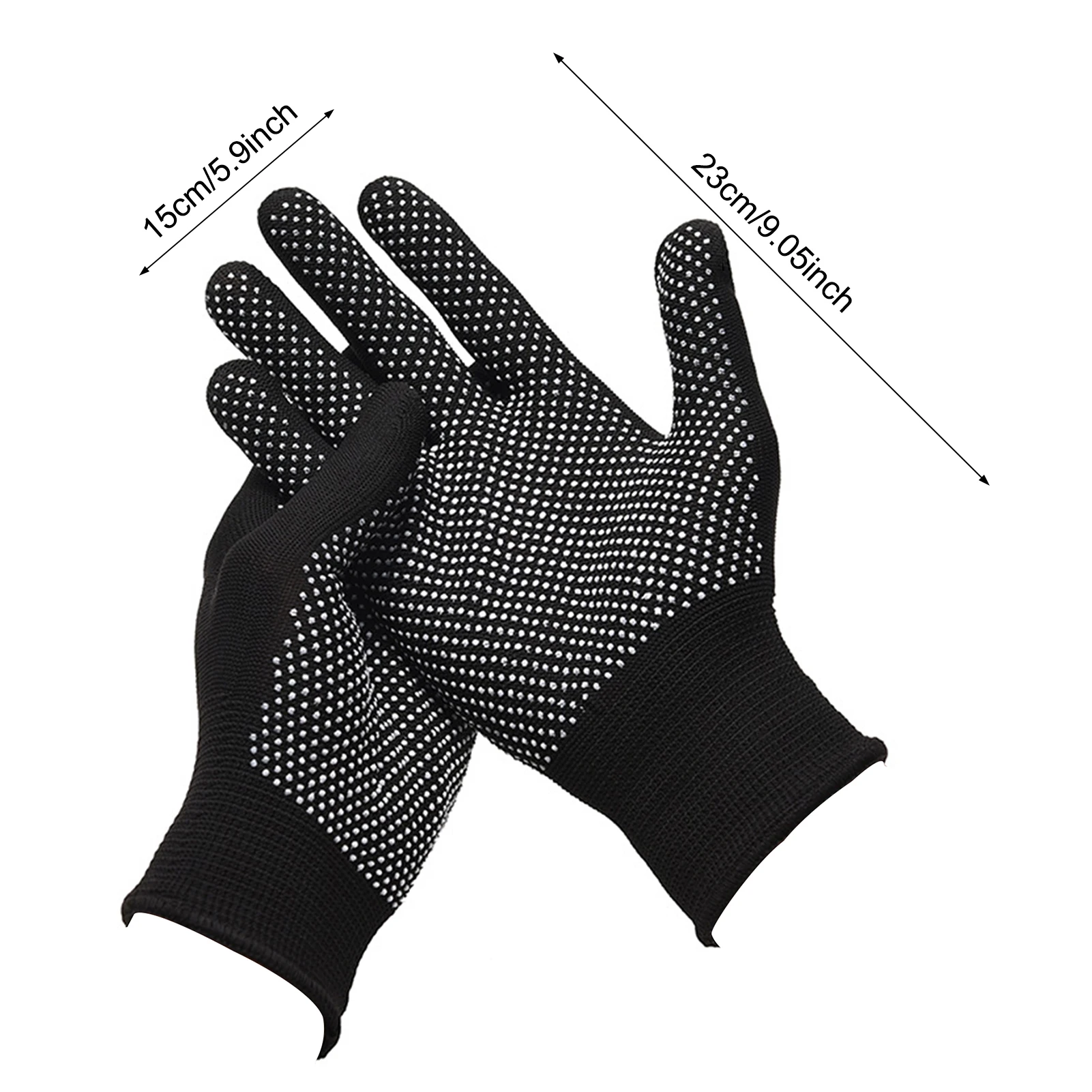 12 pares de guantes de nailon con agarre de puntos para jardinería, escalada, compresión, antideslizantes, transpirables, guantes de trabajo para artritis, duraderos