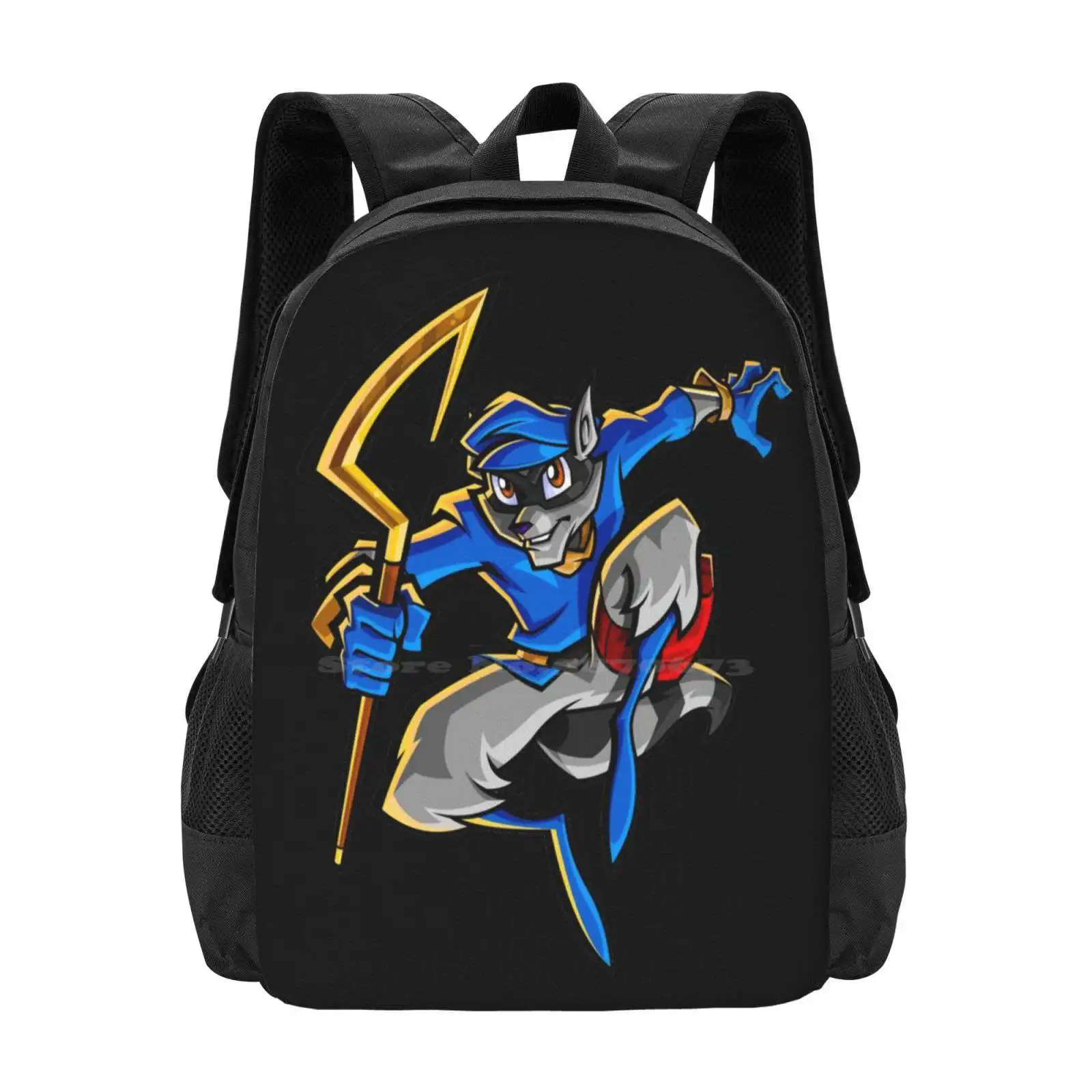 Mochila Sly Cooper Pattern Design, mochilas escolares