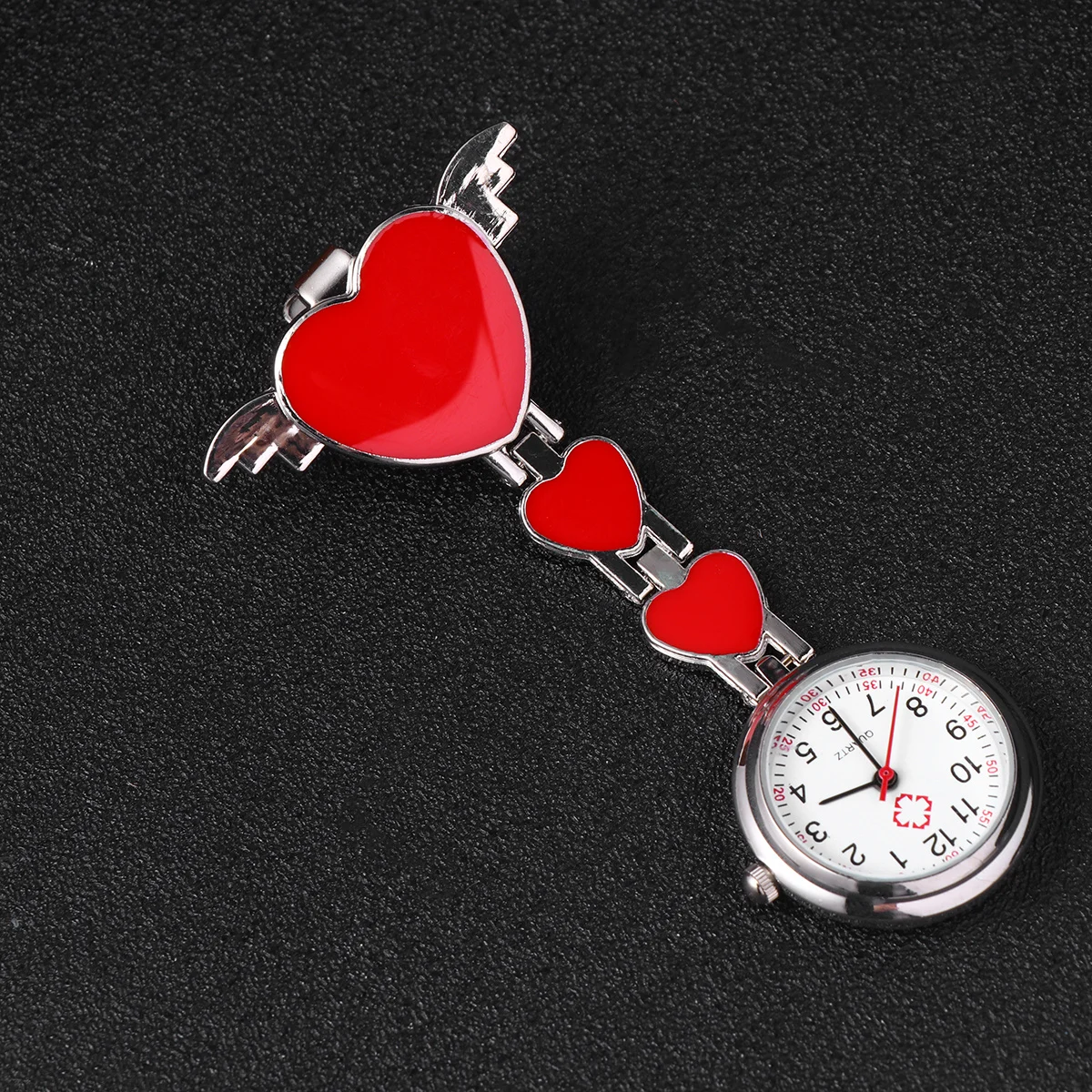 

1 Piece Chest Watch Red Fashion Hanging Watch for Doctor Nurse Personalized Creative Pocket Timepiece Decor Accessory