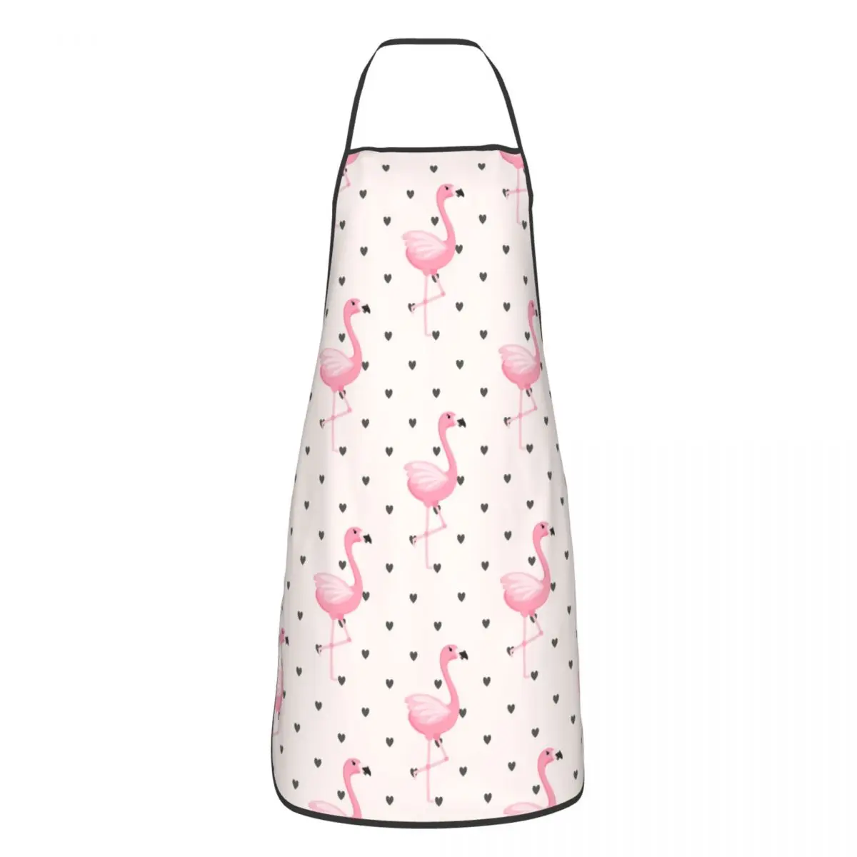 Delantal rosa con diseño de pájaro y flamenco para limpieza del hogar, babero de jardinería, delantal sin mangas para adultos