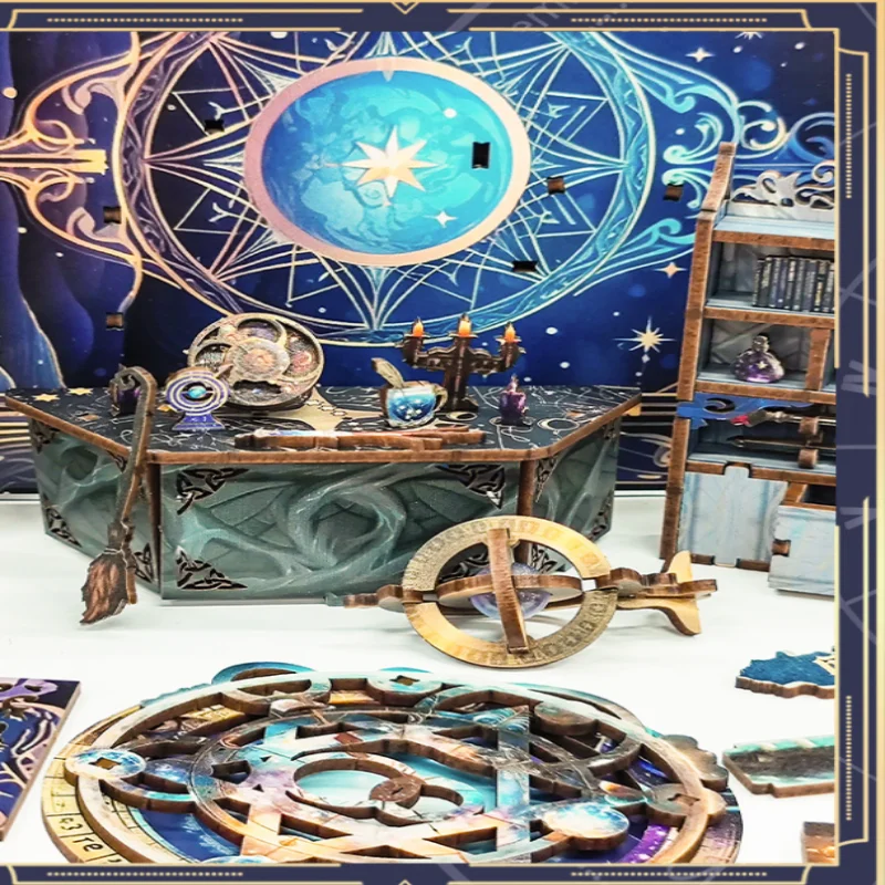 رف كتب OUZEY Galaxy Navigator، مجموعة أدوات كونية خشبية ثلاثية الأبعاد، هدية مستكشف الغامض للمراهقين #4