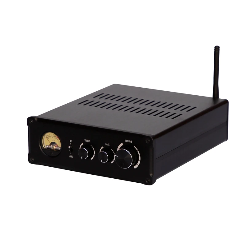 D12 HiFi TPA3255 2.0 Estéreo Home Audio Digital Classe D QCC3034 Bluetooth 5.0 Amplificador de potência com medidor VU 300W * 2