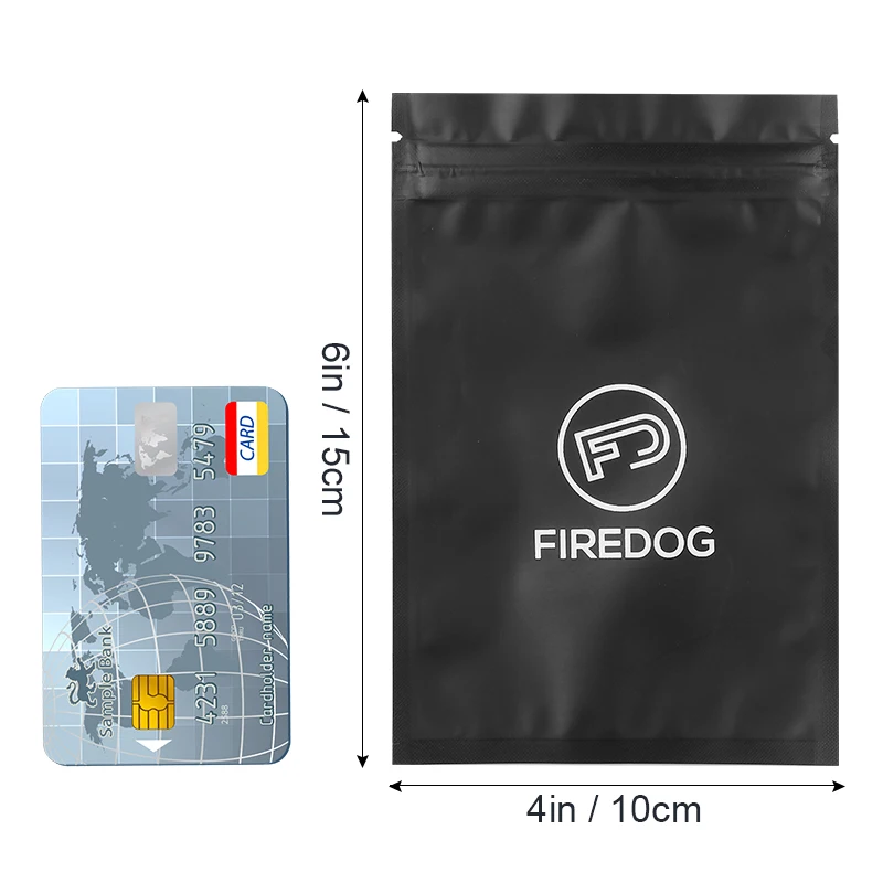 FIREDOG 50/100 PCS Smell Proof Mylar Bags Resealable Odor Protection Holographic Packaging Pouch