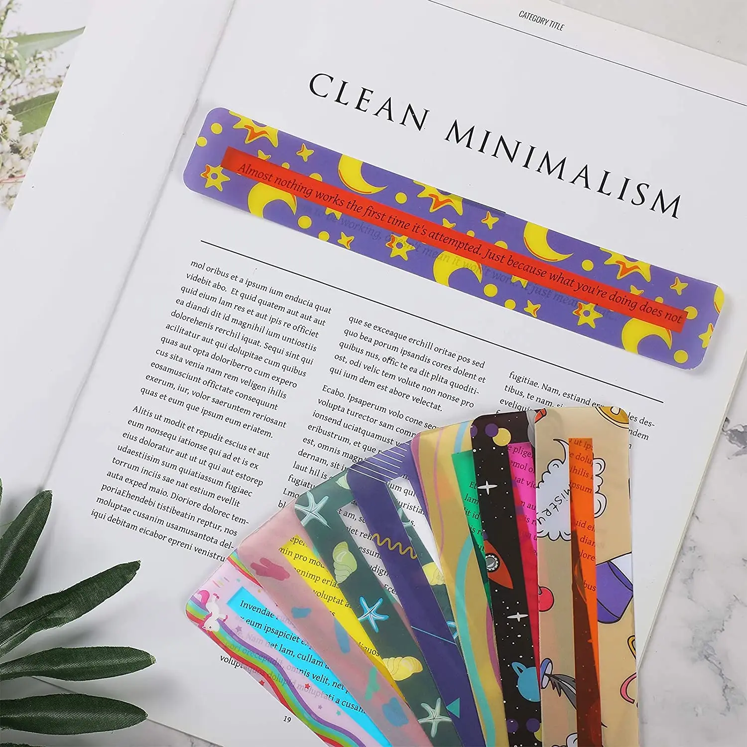 Полоски для чтения с наведением, 16 шт., полоски с надписью для детей, избавление от Dyslexia, цветные текстовые закладки (милый стиль)