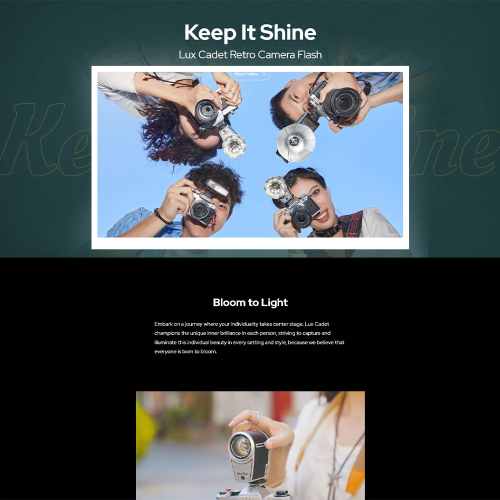 Godox Lux Cadet Retro Camera Flash GN10 6200K  for Street Portrait Photography with Nikon Sony Fuji Olympus Film Digital