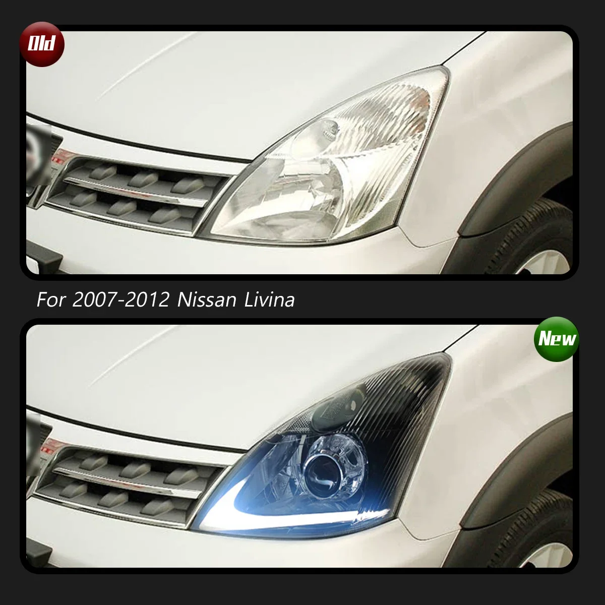 

TYPY New LED Head Lamp Upgrade Modified For Nissan Livina Headlight 2007-2012 Dynamic Signal Head Lamp Auto Accessories