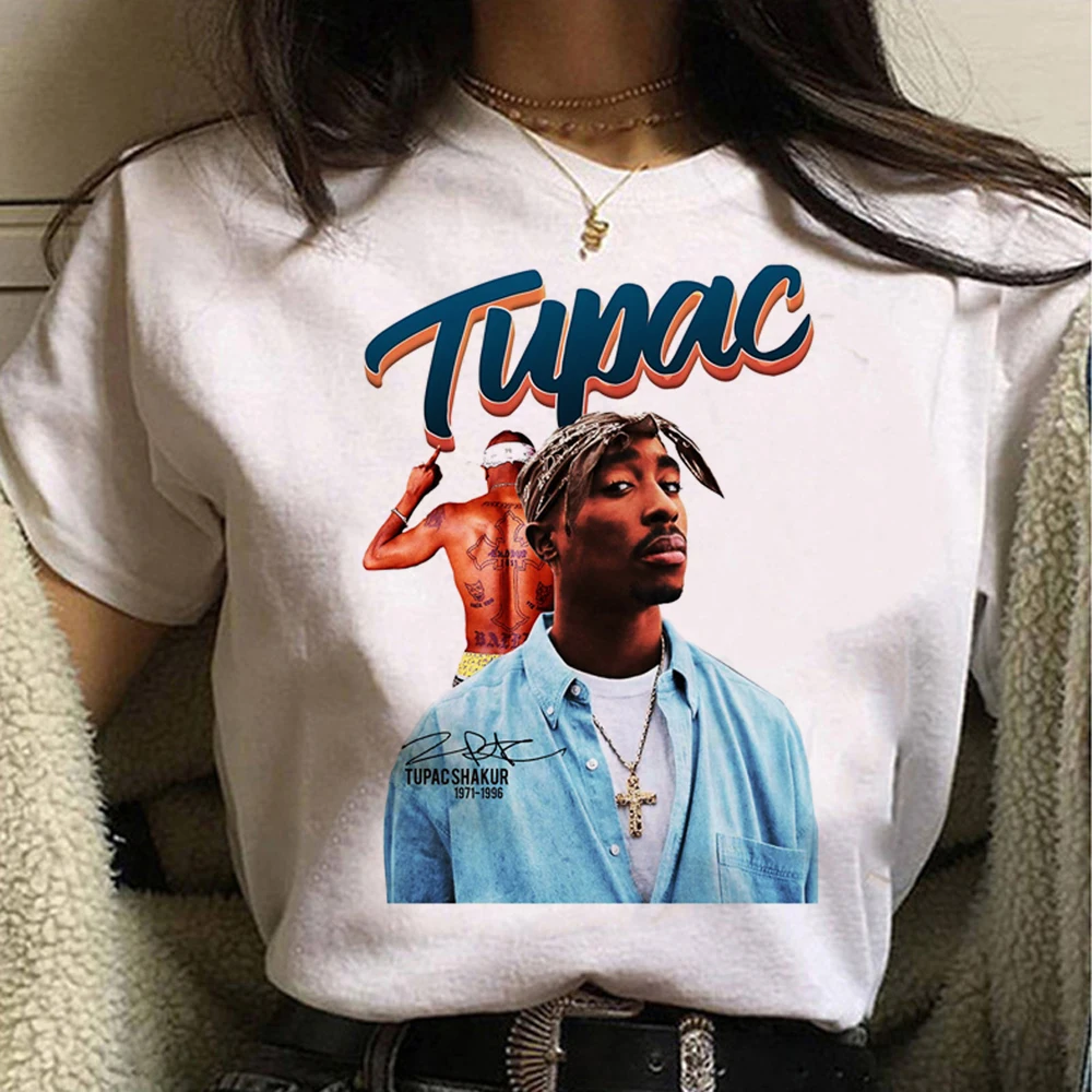 Tupac t shirt women graphic Tee girl Japanese clothes