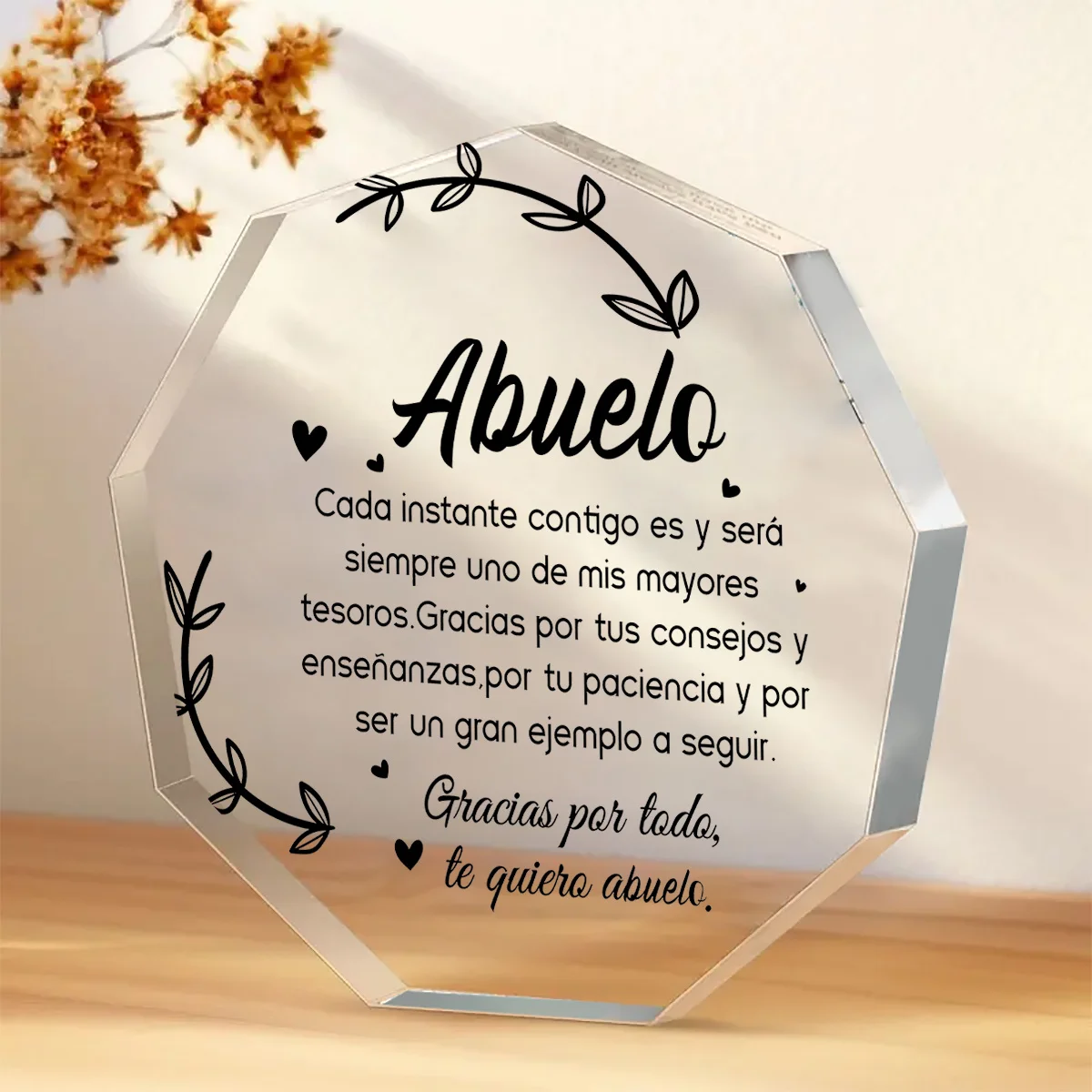 Spanish Grandpa 2D Acrylic Gift, Spanish Grandpa Gift, Investment Prop 