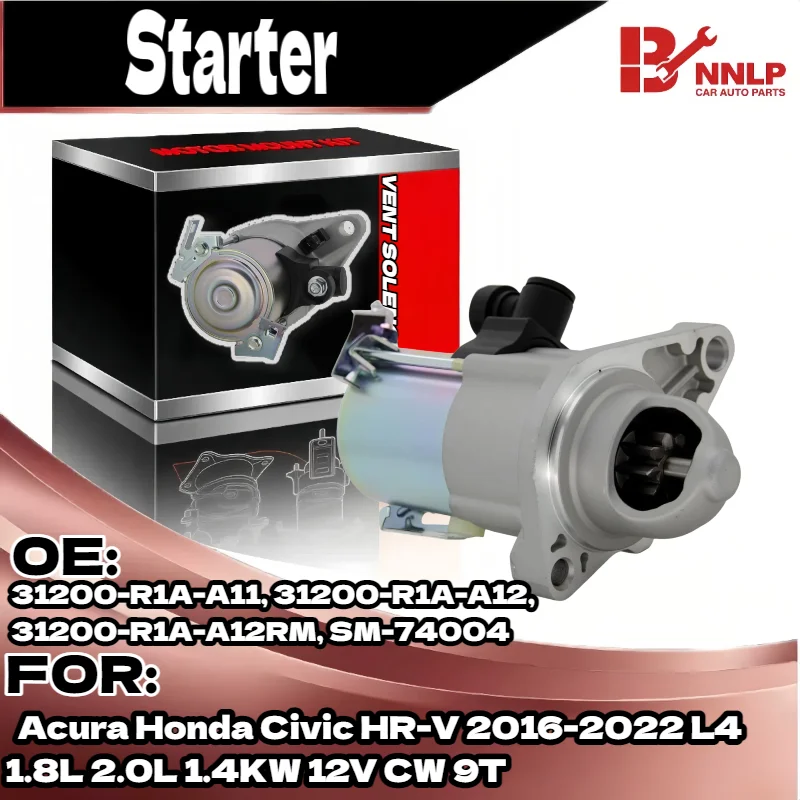 كاتب موتور ل أكورا هوندا سيفيك HR-V 2016-2022 L4 1.8L 2.0L 1.4KW 12V CW 9T 31200-R1A-A11 ، 31200-R1A-A12