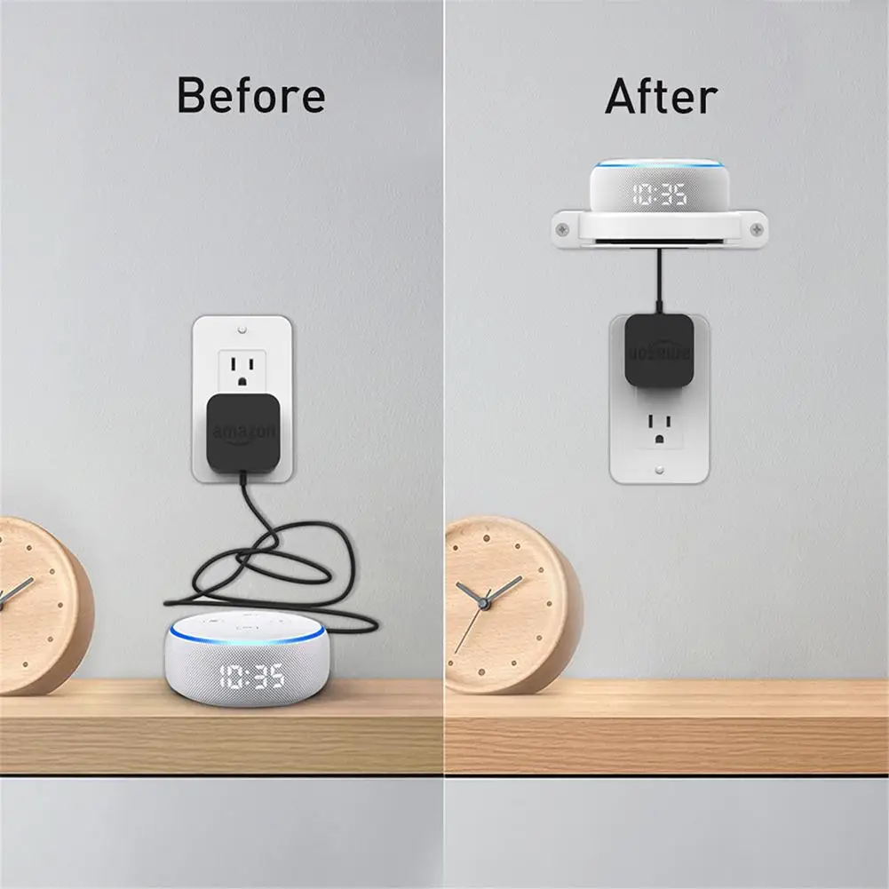 Soporte de pared para altavoz inteligente, Clip de pared, Compatible con Echo Dot3/4