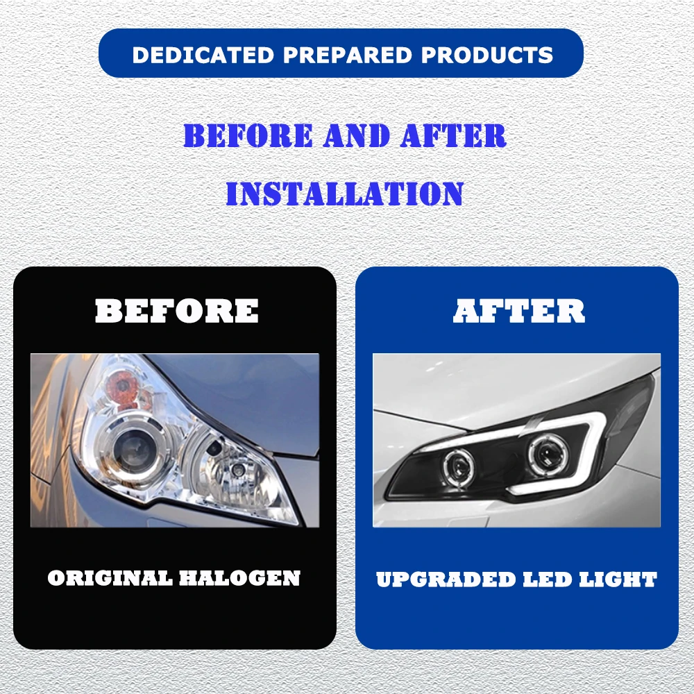 Led HeadLights for Subaru Outback Legacy 10-14 new style led DRL Car head lamp Assembly Signal Auto Accessories Modified Lamp